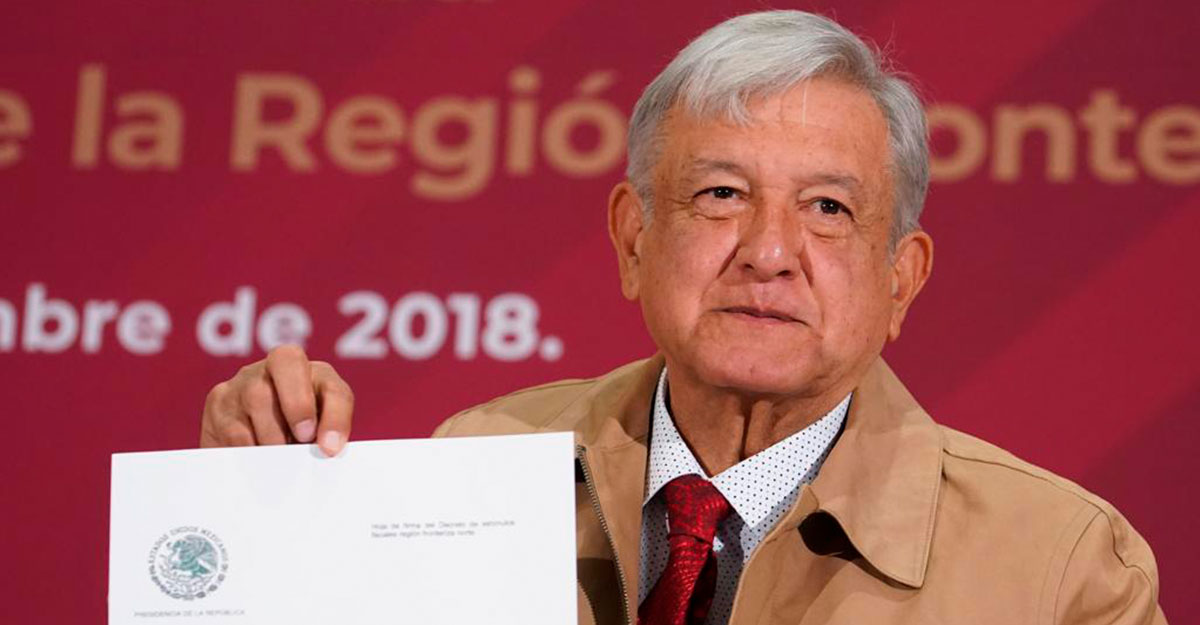Presidente firma decreto para aumentar salario y bajar IVA e ISR en frontera norte