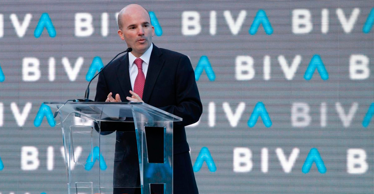 El secretario de Hacienda y Crédito Público, José Antonio González Anaya, encabezó la apertura de la nueva Bolsa Institucional de Valores.